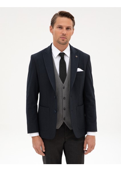 Erkek Lacivert Slim Fit Ceket 50317671-VR033 modelleri