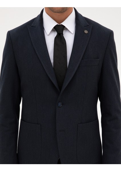 Erkek Lacivert Slim Fit Ceket 50317671-VR033