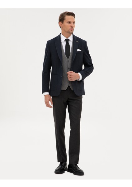 Erkek Lacivert Slim Fit Ceket 50317671-VR033 fırsatları