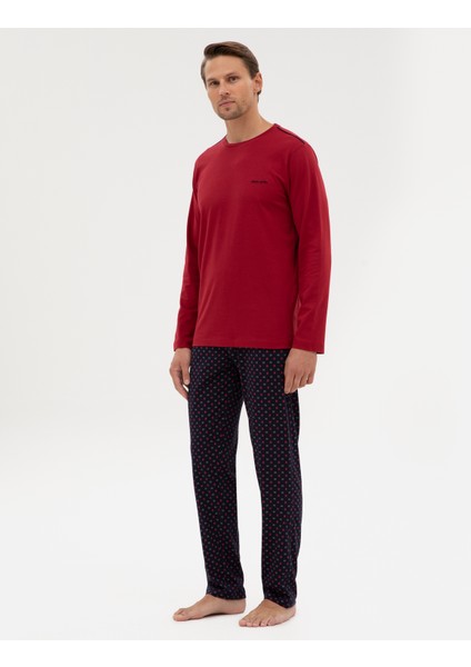 Erkek Bordo Pijama Takımı 50322633-900