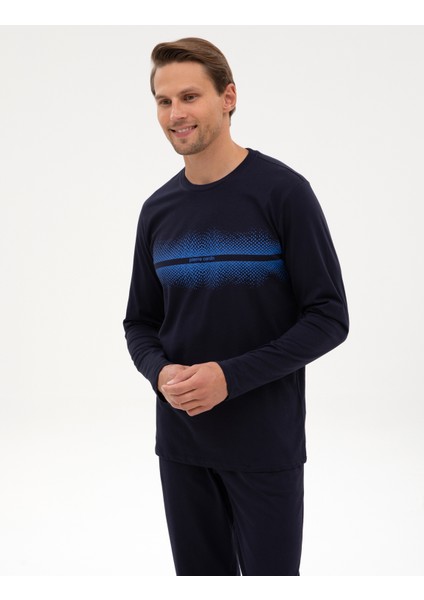 Erkek Lacivert Pijama Takımı 50322634-200 modelleri