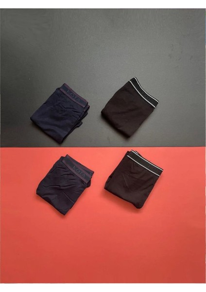 Erkek Boxer 4'lü Set, Modal Pamuklu Lacivert Siyah (Kota Marka ) modelleri