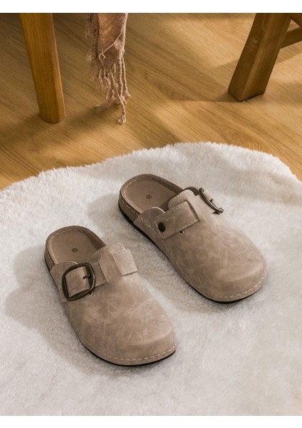 Yeni Sezon Süet Görünümlü Kadın Ev Terliği