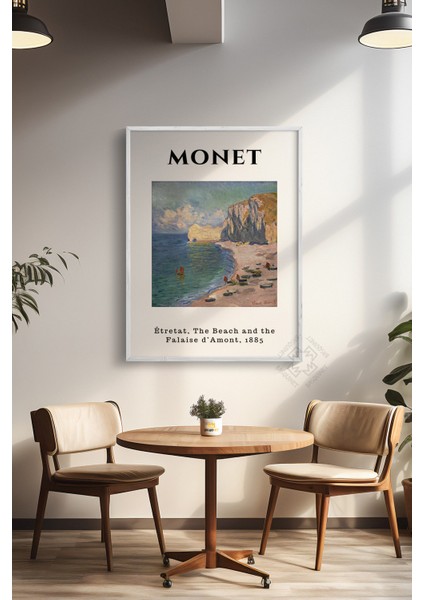 Claude Monet Serisi Beyaz Çerçeveli Poster, Tablo Duvar Dekoru No:4