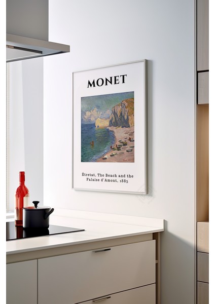 Claude Monet Serisi Beyaz Çerçeveli Poster, Tablo Duvar Dekoru No:4 fiyatları