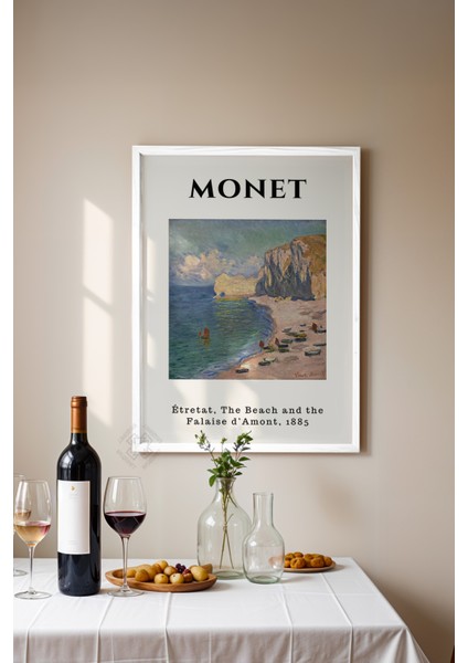 Claude Monet Serisi Beyaz Çerçeveli Poster, Tablo Duvar Dekoru No:4 modelleri