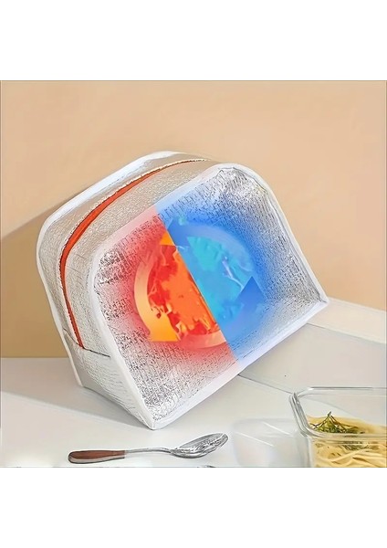 Su Geçirmez Sıcak & Soğuk Koruma Sağlayan Termal Yemek & Beslenme Çantası - Mavi Donut Stitch fırsatları