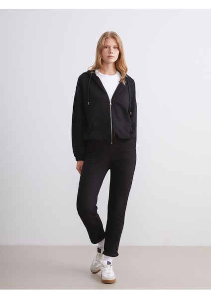 Yeni Sezon Kapüşonlu Oversize Kadın Fermuarlı Sweatshirt fiyatları