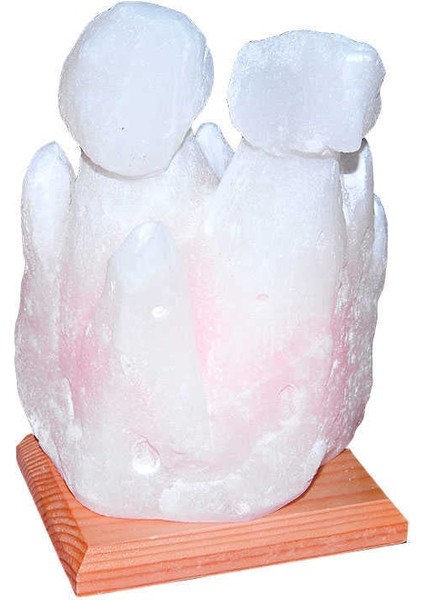 Iki Bacalı Peribacası Şekilli Doğal Kaya Tuzu Lambası Çankırı Kablolu Ampullü Beyaz 4 - 5 kg indirimleri