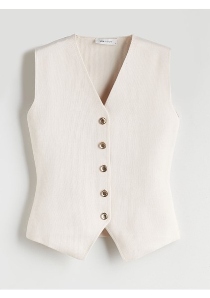 Yeni Sezon V Yaka Kadın Triko Yelek indirimleri