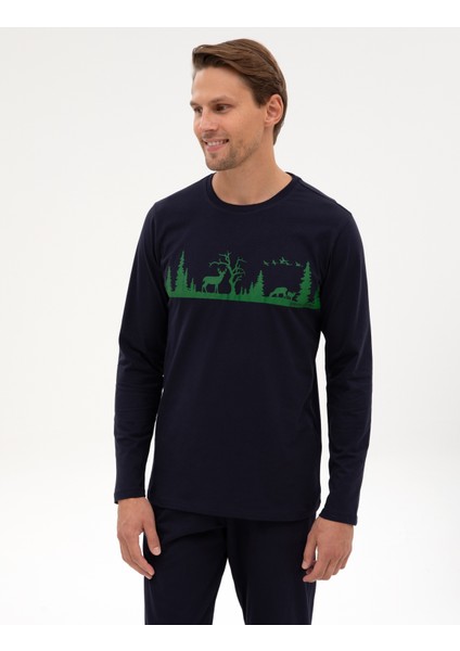 Erkek Lacivert Pijama Takımı 50322636-200 modelleri