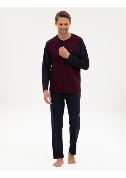 Erkek Bordo Pijama Takımı 50322640-900 fırsatları