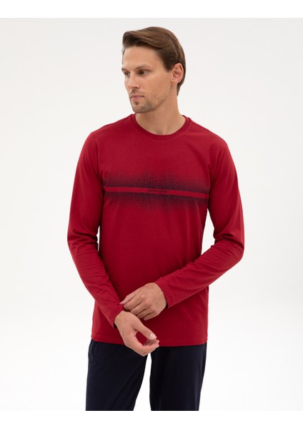Erkek Bordo Pijama Takımı 50322634-900 modelleri