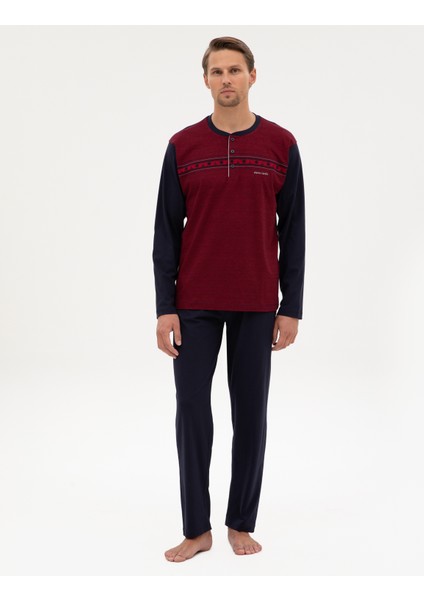 Erkek Bordo Pijama Takımı 50322651-900 fırsatları
