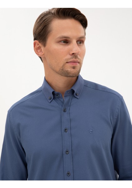 Erkek Indigo Regular Fit Uzun Kollu Gömlek 50316736-VR028 fiyatları