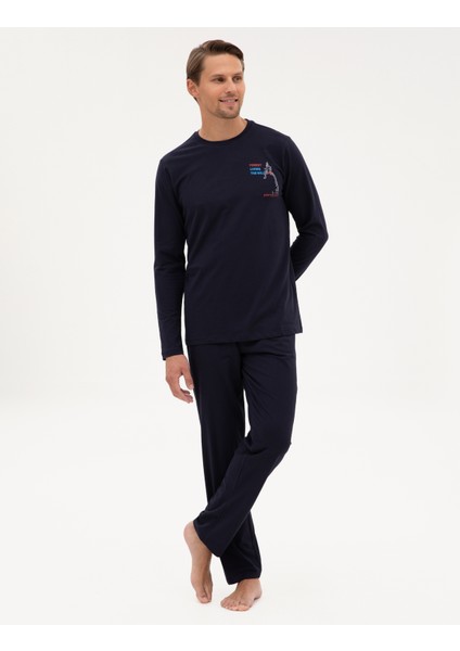 Erkek Lacivert Pijama Takımı 50322635-200