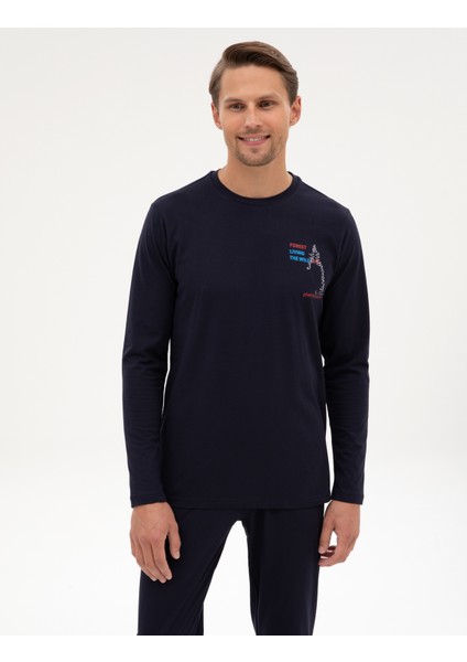 Erkek Lacivert Pijama Takımı 50322635-200 modelleri