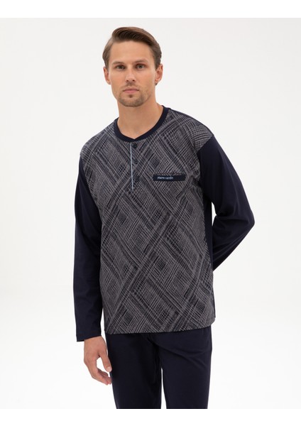 Erkek Lacivert Pijama Takımı 50322640-200 modelleri