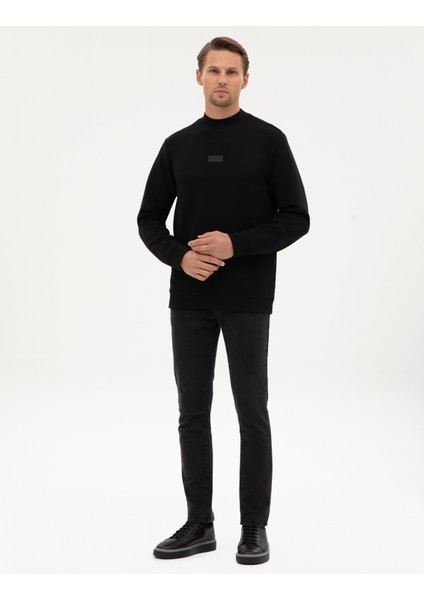 Erkek Siyah Regular Fit Sweatshirt 50316633-VR046 fırsatları