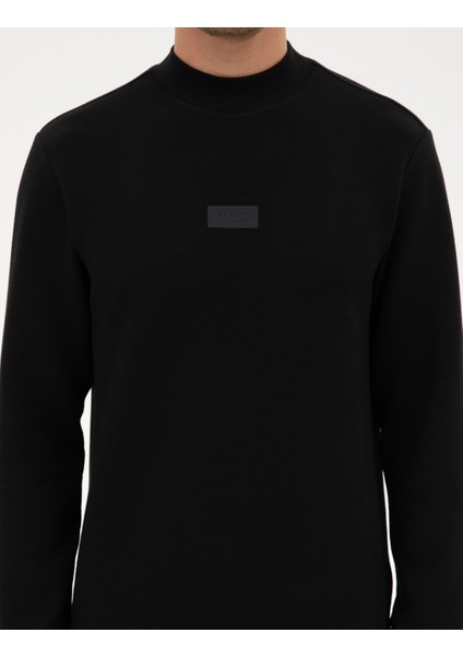 Erkek Siyah Regular Fit Sweatshirt 50316633-VR046