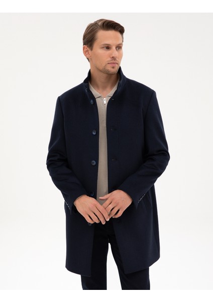 Erkek Lacivert Slim Fit Palto 50317440-VR033 modelleri