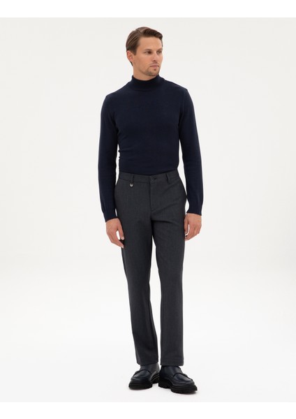 Erkek Lacivert Slim Fit Kumaş Pantolon 50313641-VR033 modelleri