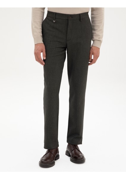 Erkek Haki Slim Fit Kumaş Pantolon 50313641-VR027 fiyatları
