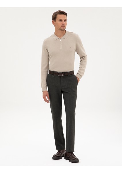 Erkek Haki Slim Fit Kumaş Pantolon 50313641-VR027 modelleri