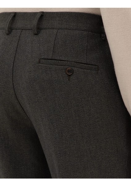 Erkek Haki Slim Fit Kumaş Pantolon 50313641-VR027