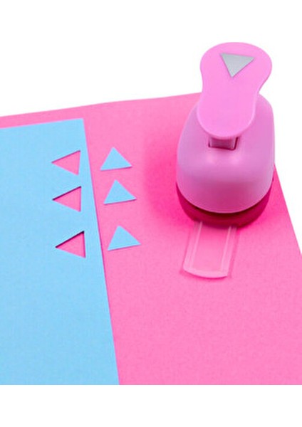 Orta Boy Üçgen Delgeç 1.5 cm Çapında Pembe Renkli 1 Adet