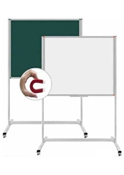 Tekerlekli Yazı Tahtası 90 x 120 cm Mıknatıslı Kullanım İçin Uygun fiyatları