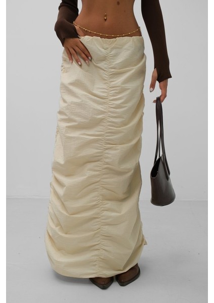 Büzgü Detay Maxi Etek modelleri