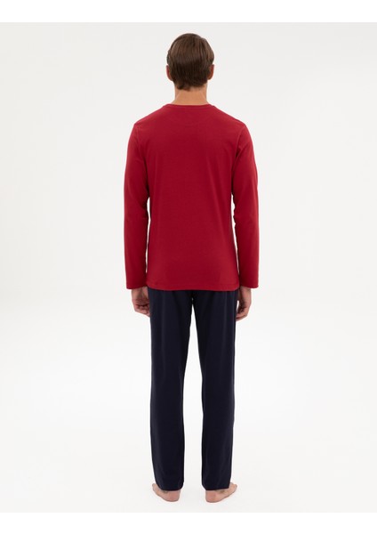 Erkek Bordo Pijama Takımı 50322652-900 indirimleri