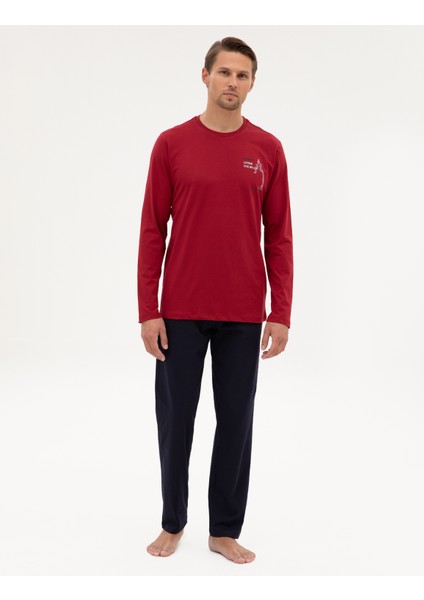Erkek Bordo Pijama Takımı 50322635-900