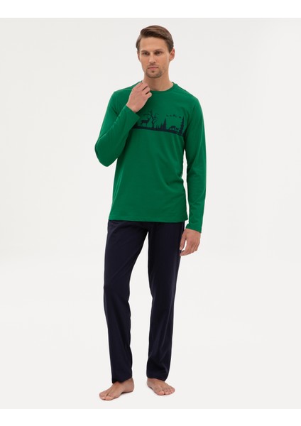 Erkek Yeşil Pijama Takımı 50322636-700