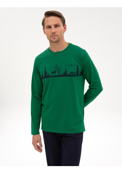 Erkek Yeşil Pijama Takımı 50322636-700 modelleri