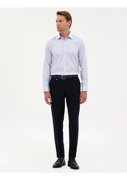 Erkek Açık Mavi Non Iron Kolay Ütülenebilir Slim Fit Gömlek 50315245-VR003 fırsatları
