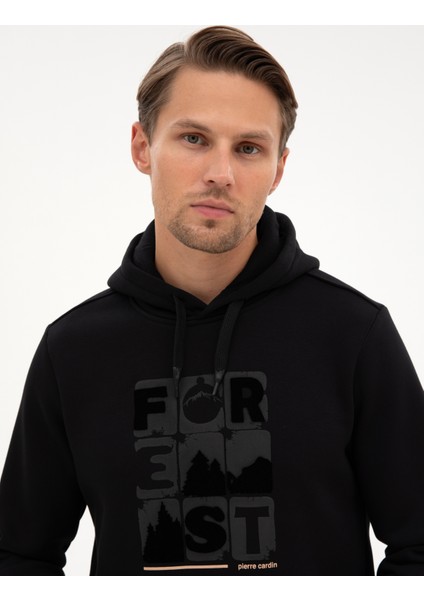 Erkek Siyah Regular Fit Sweatshirt 50315575-VR046 fiyatları