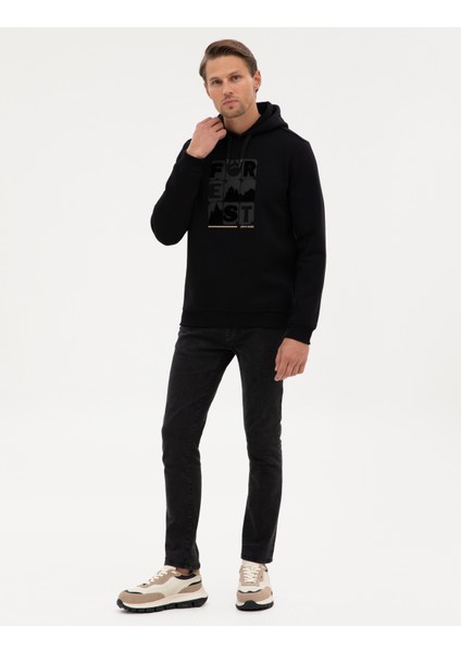 Erkek Siyah Regular Fit Sweatshirt 50315575-VR046 fırsatları