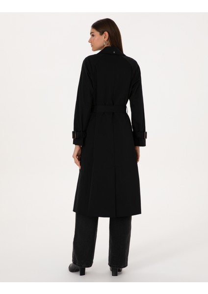 Kadın Siyah Trençkot 50314043-VR046 fırsatları