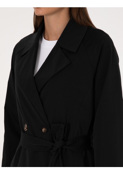 Kadın Siyah Trençkot 50314043-VR046