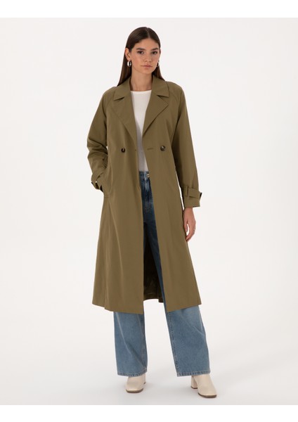 Kadın Haki Trençkot 50314043-VR027