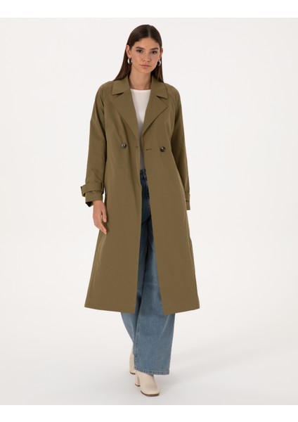 Kadın Haki Trençkot 50314043-VR027 modelleri
