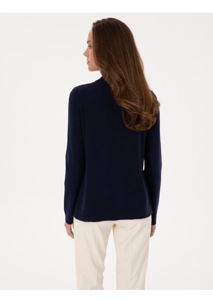 Kadın Lacivert Slim Fit Triko Hırka 50316337-VR033 indirimleri