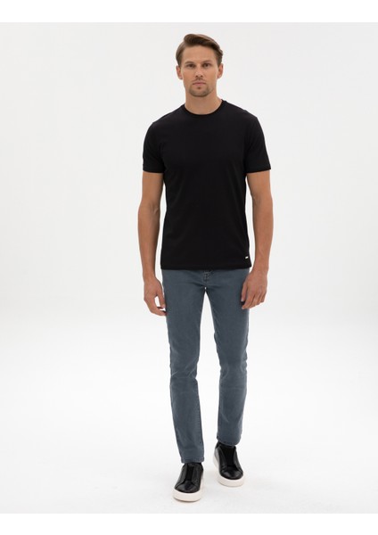 Erkek Siyah Slim Fit Basic Tişört 50320102-VR046 fırsatları