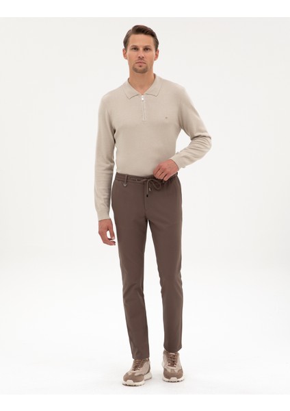 Erkek Vizon Kumaş Pantolon 50314229-VR052