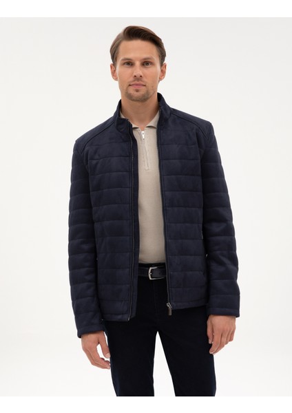 Erkek Lacivert Suni Deri Ceket 50318154-200