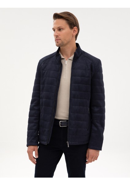 Erkek Lacivert Suni Deri Ceket 50318154-200 modelleri