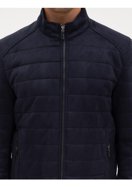 Erkek Lacivert Suni Deri Ceket 50318154-200