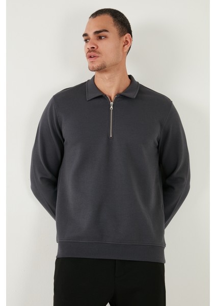 Pamuklu Regular Fit Yarım Fermuarlı 2'li Paket Polo Yaka Sweat Erkek Sweat 5905789S2 fiyatları